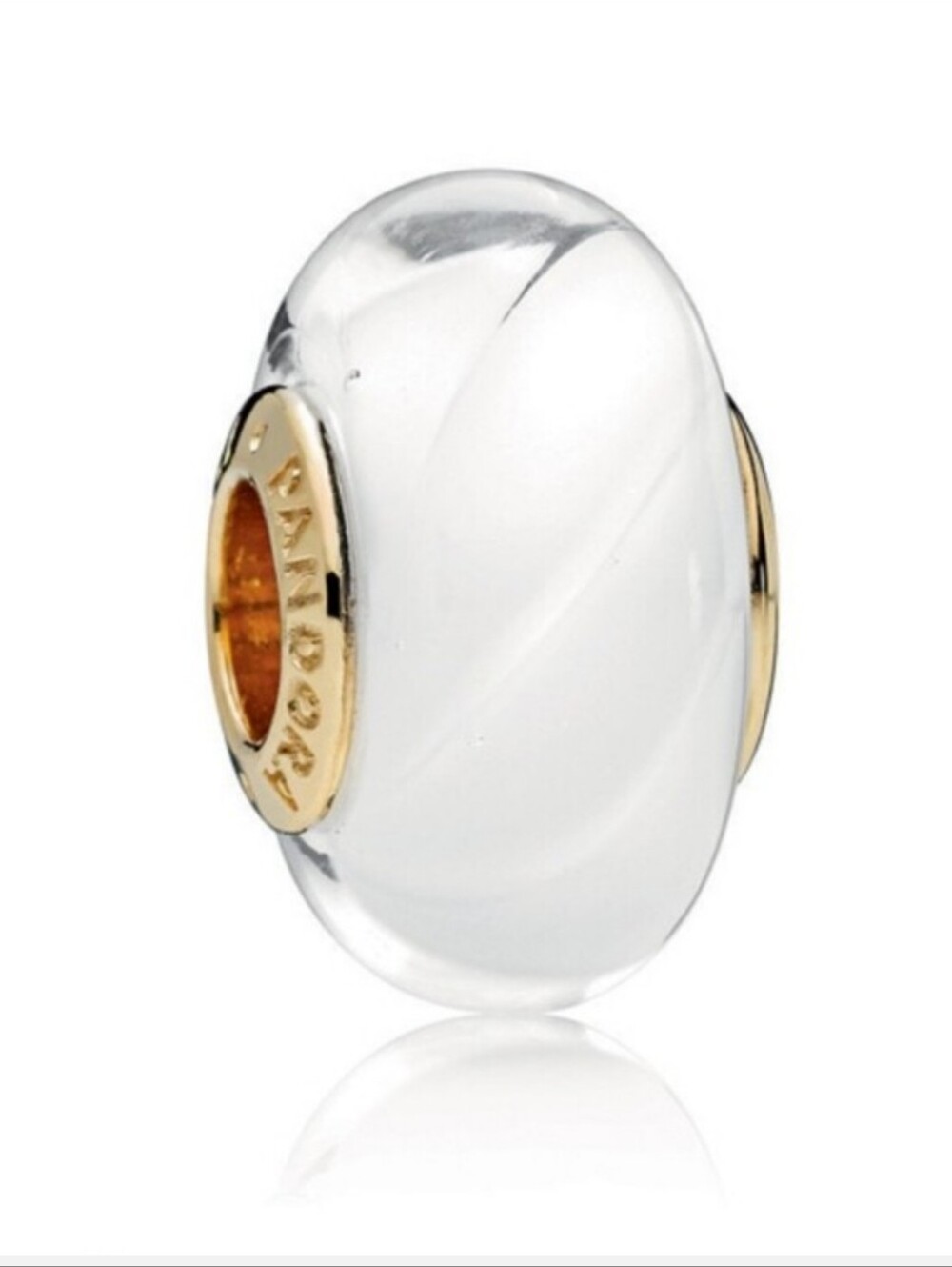 Pandora Shine White Murano Glass Charm